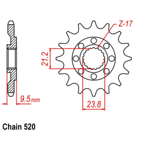 Sprocket Front 520-15T