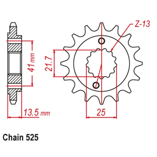 Sprocket Front 525-15T