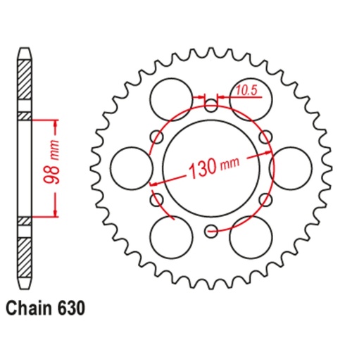 Sprocket Rear Steel 630-35T