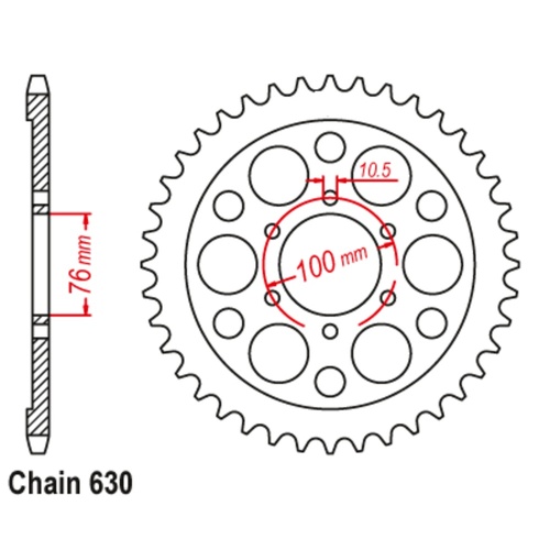 Sprocket Rear Steel 630-41T