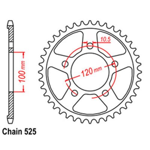 Sprocket Rear Steel 525-41T