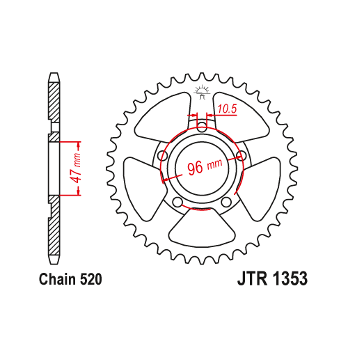 Sprocket Rear Steel 520-42T