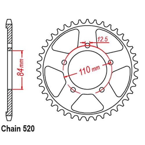 Sprocket Rear Steel 520-40T