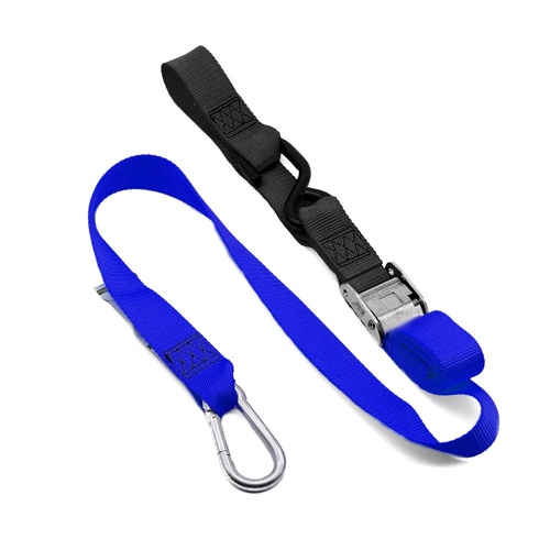 Tie Downs (2 Pack) Snap Hook 25mm Blue / Black