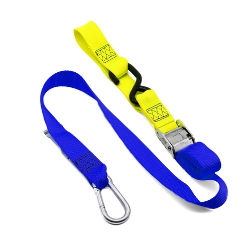 Tie Downs (2 Pack) Snap Hook 25mm Blue / Yellow