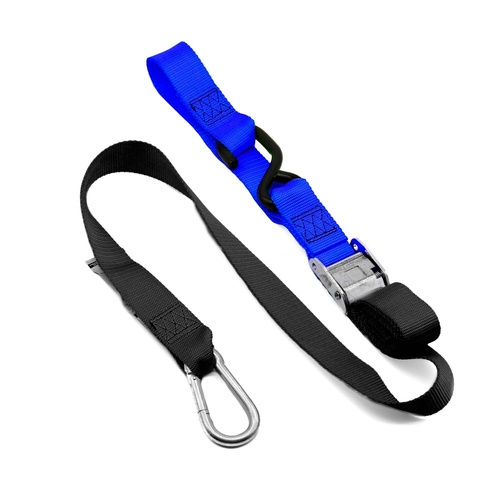 Tie Downs (2 Pack) Snap Hook 38mm Black / Blue